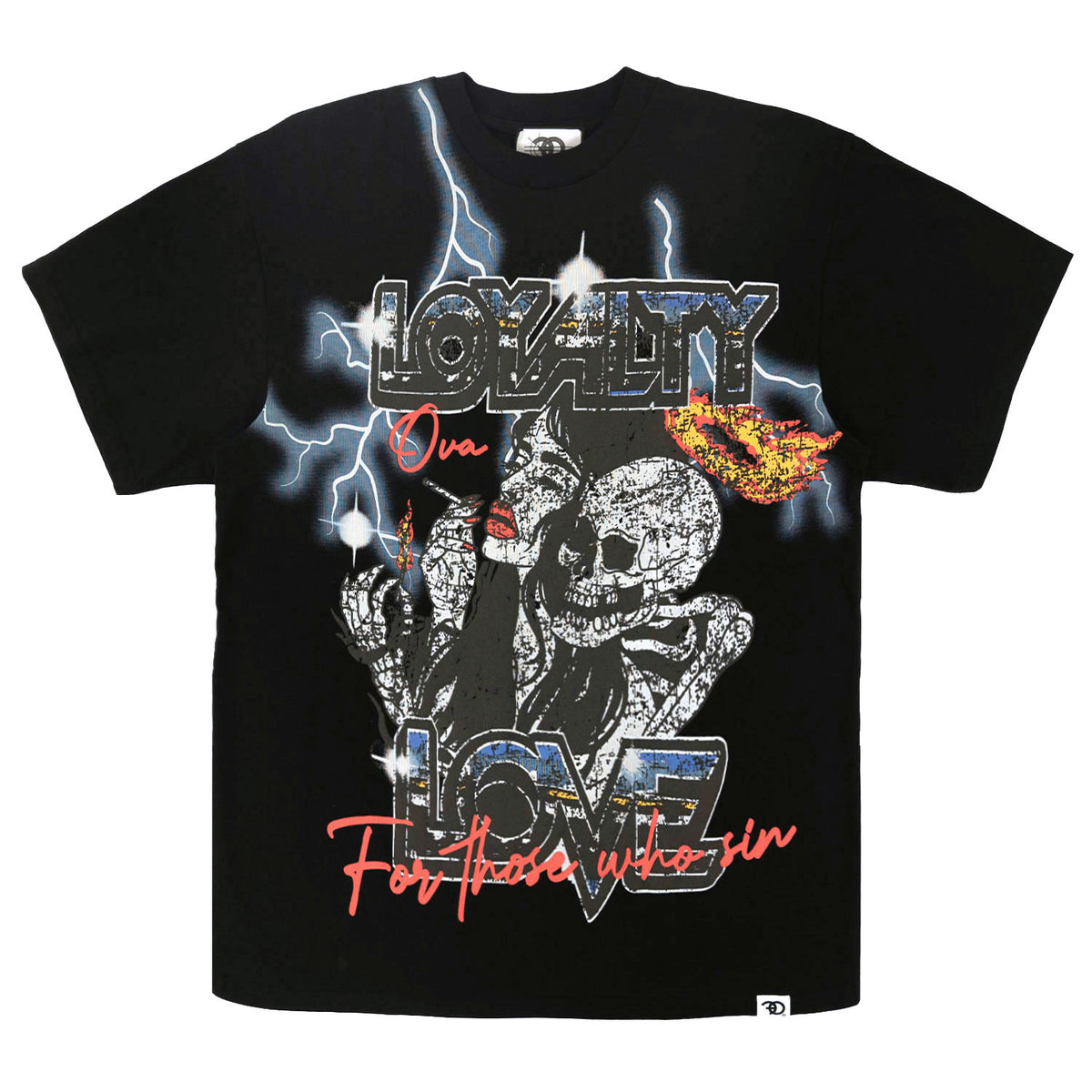 Makobi F131 "LOYALTY" Oversized Heavyweight Tee in Black