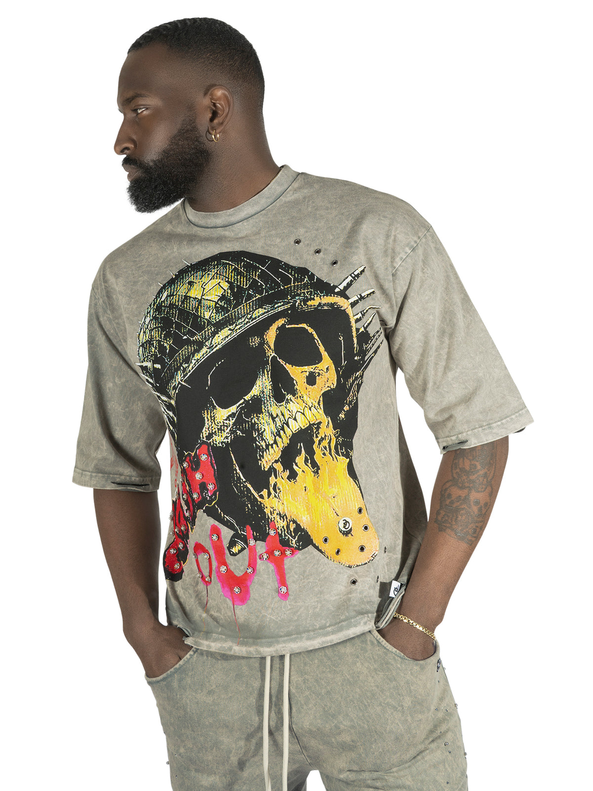 Makobi F180 Crash Out Tee in Oat