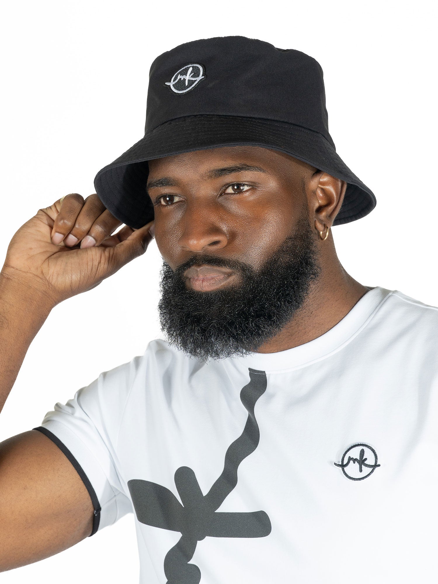 M033 Colton Nylon Bucket Hat - Black