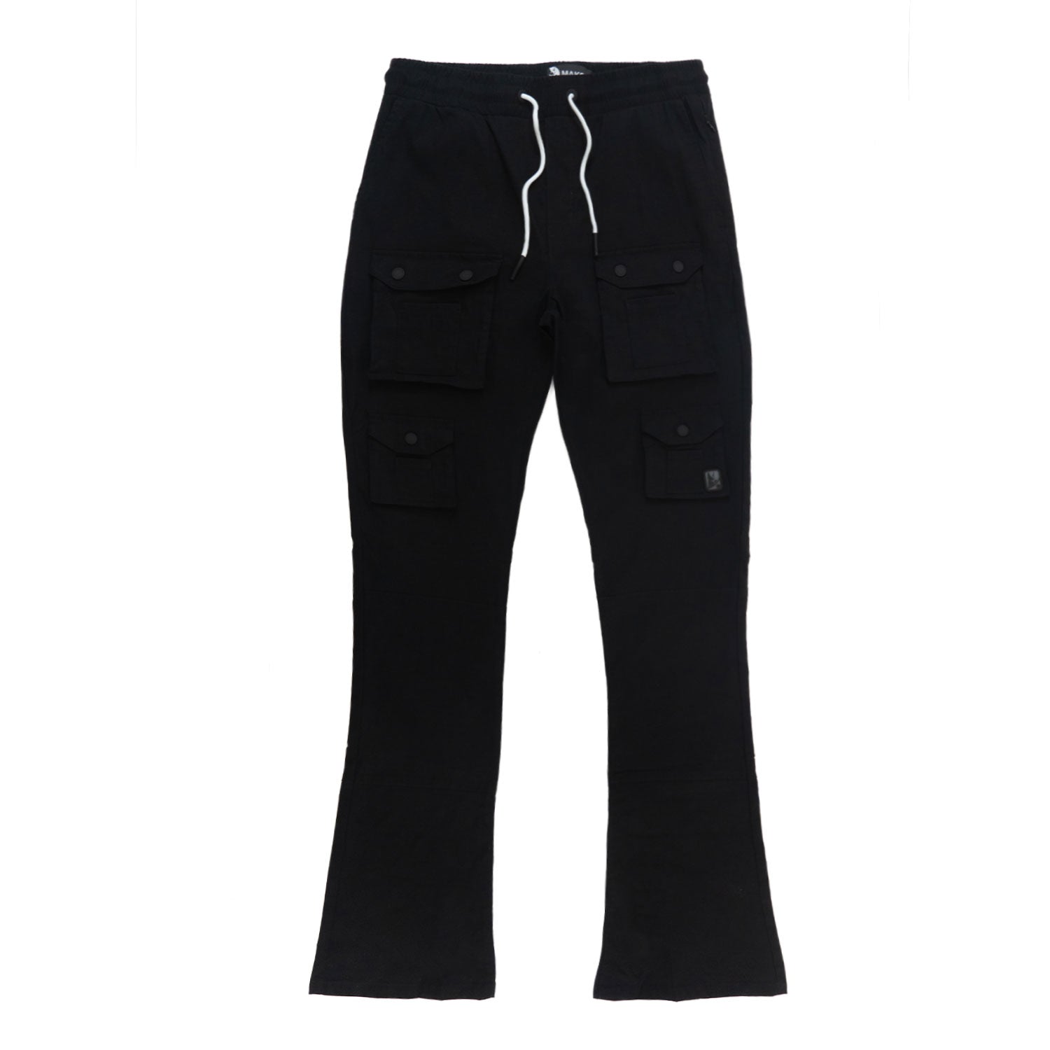 M1633 Colton 34” Stack Nylon/Spandex Sweat Pants - Black