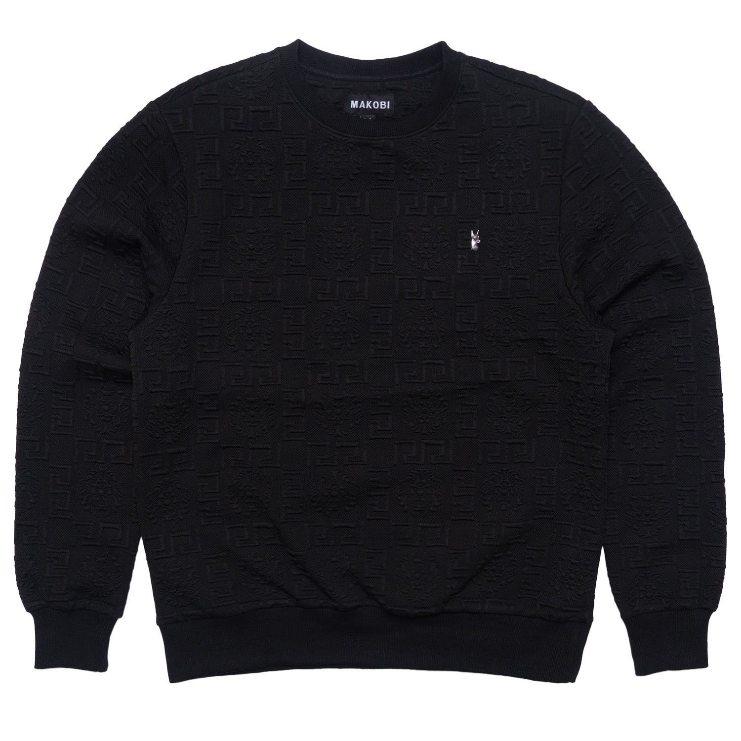 M4232 Bianchi Jacquard Crewneck Sweatshirt - Black