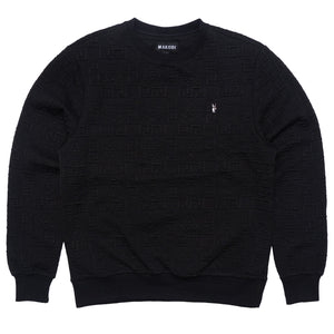 M4232 Bianchi Jacquard Crewneck Sweatshirt - Black