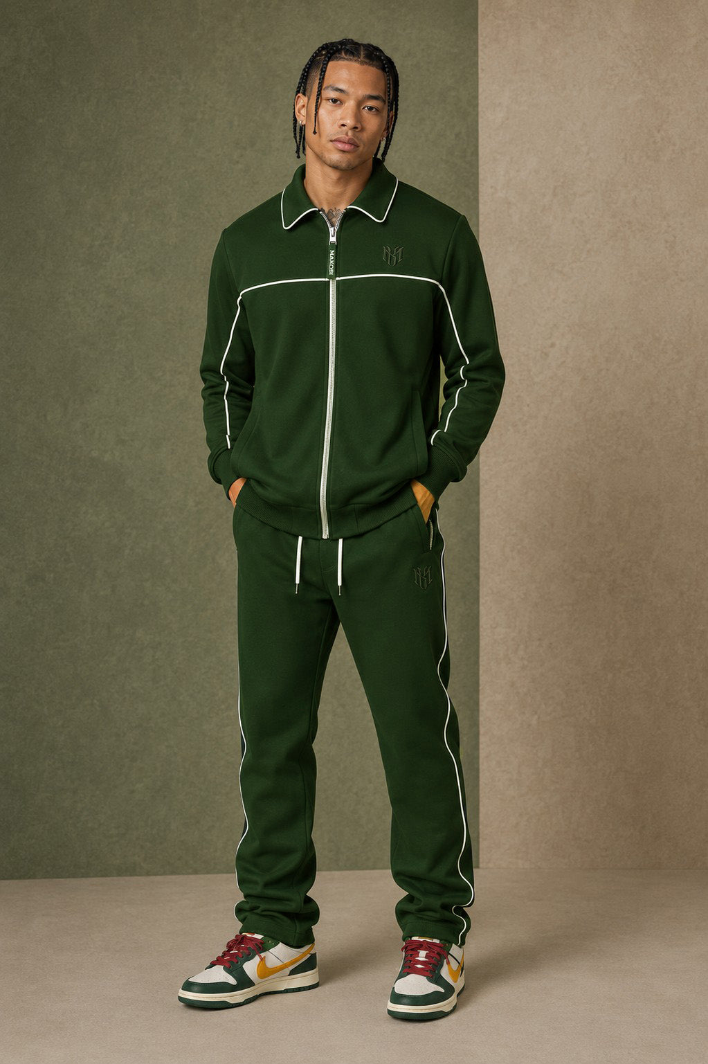 M5660 Mansori Poly Set - Hunter Green – Makobi Jeans USA
