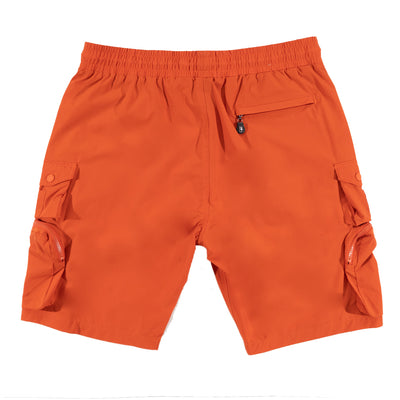 M633 Colton Nylon Spandex Cargo Shorts - Orange