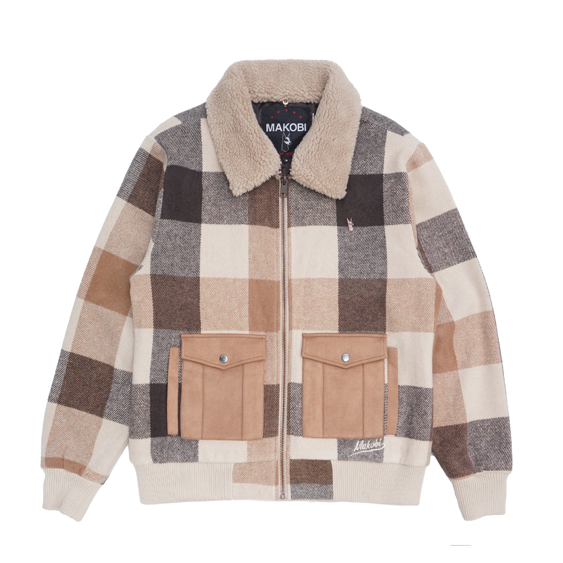 M1015 Dario Wool Plaid Jacket - Khaki