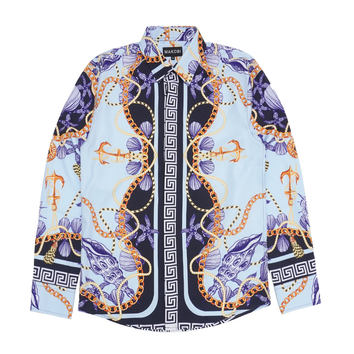 M1833 Capone Printed Shirt - Blue