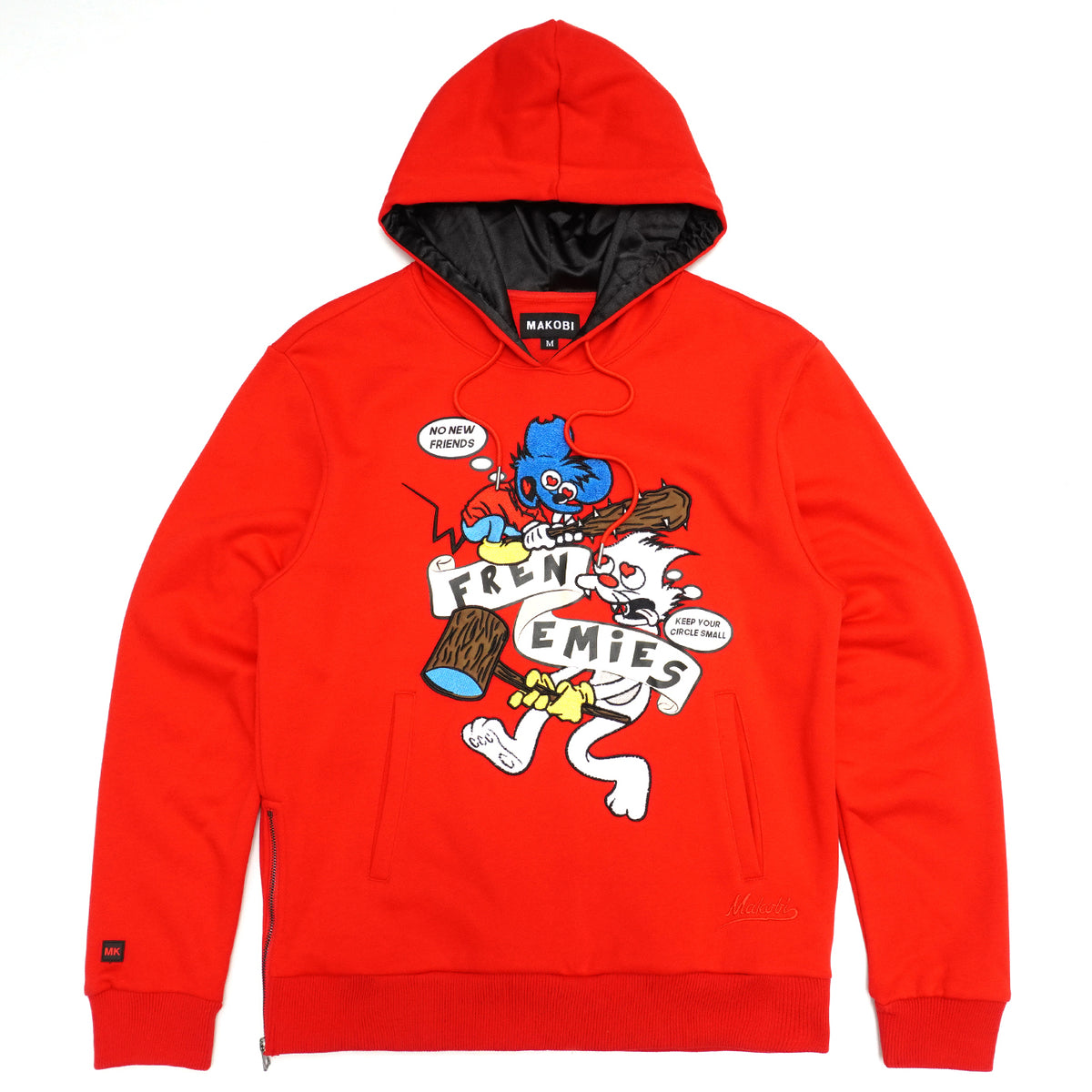 Makobi M4261 Frenemies Fleece Hoodie in Red