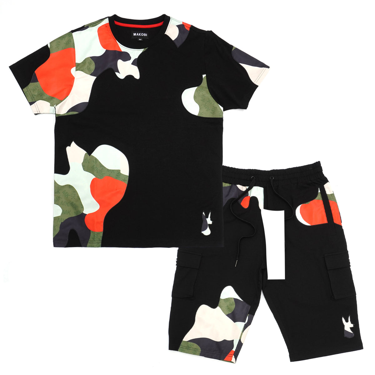 Makobi M535/M535S Makobi Camo Short Set in Black