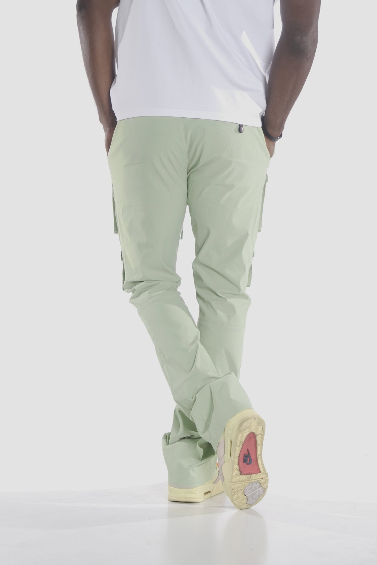 M1633 Colton 34" Stack Nylon/Spandex  Sweat Pants - Light Olive