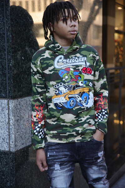 B4200 Makobi KIDS Cruisin' Hoody - Camo