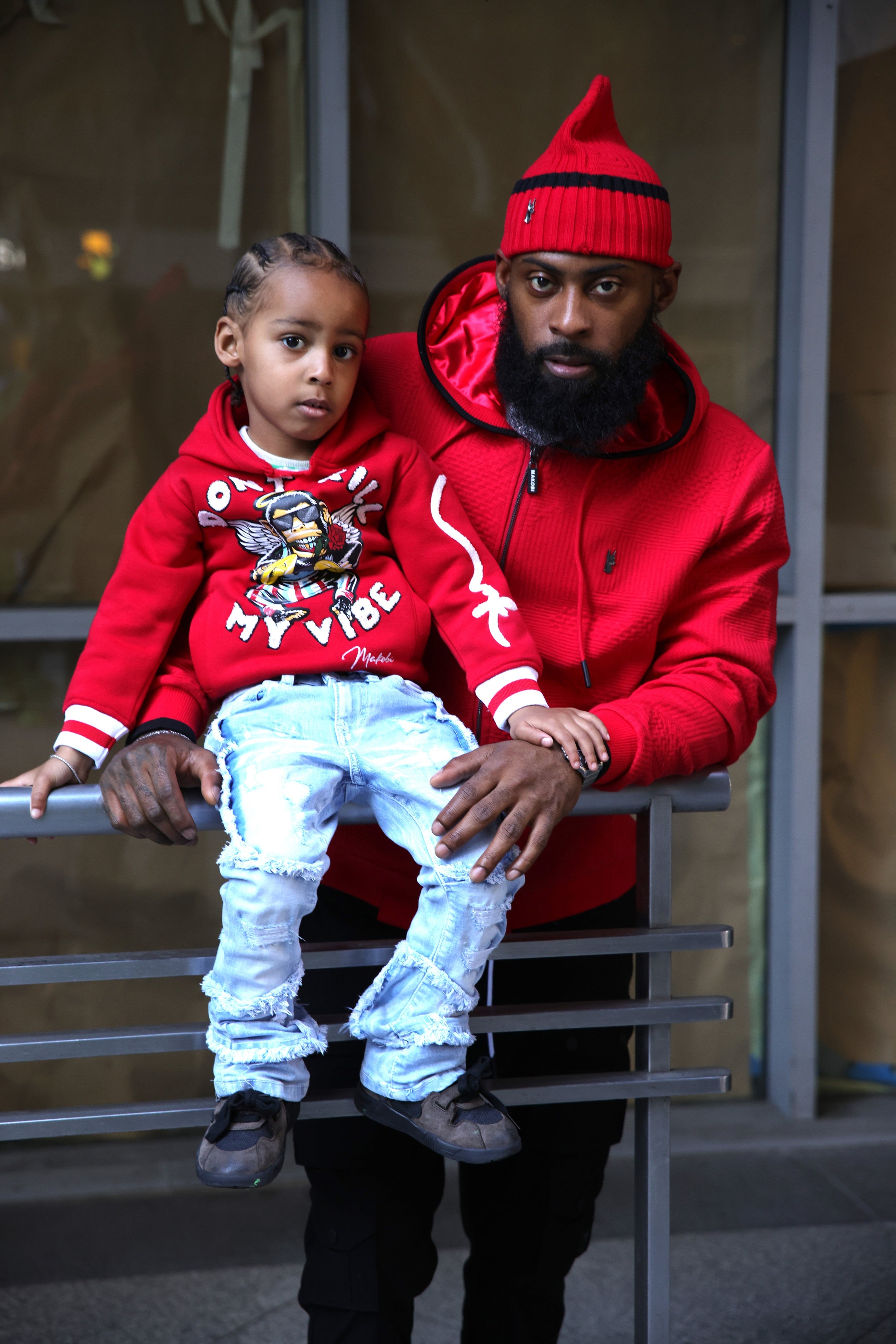 B4250 Makobi KIDS Vibe Hoody - Red