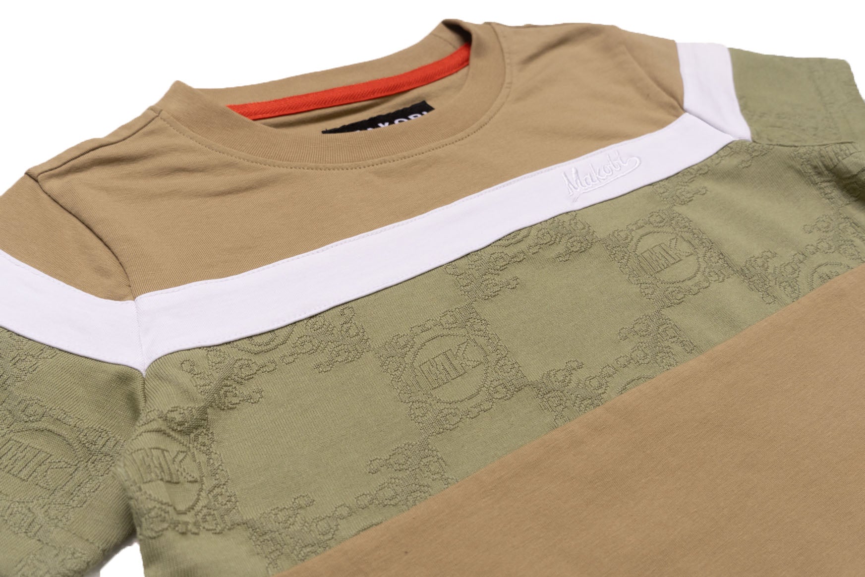 Makobi B141 Makobi Monogram KidsTee in Khaki, view 4