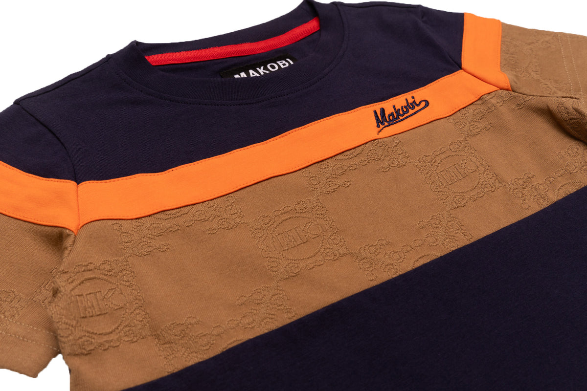B141 Makobi Monogram KidsTee- Navy