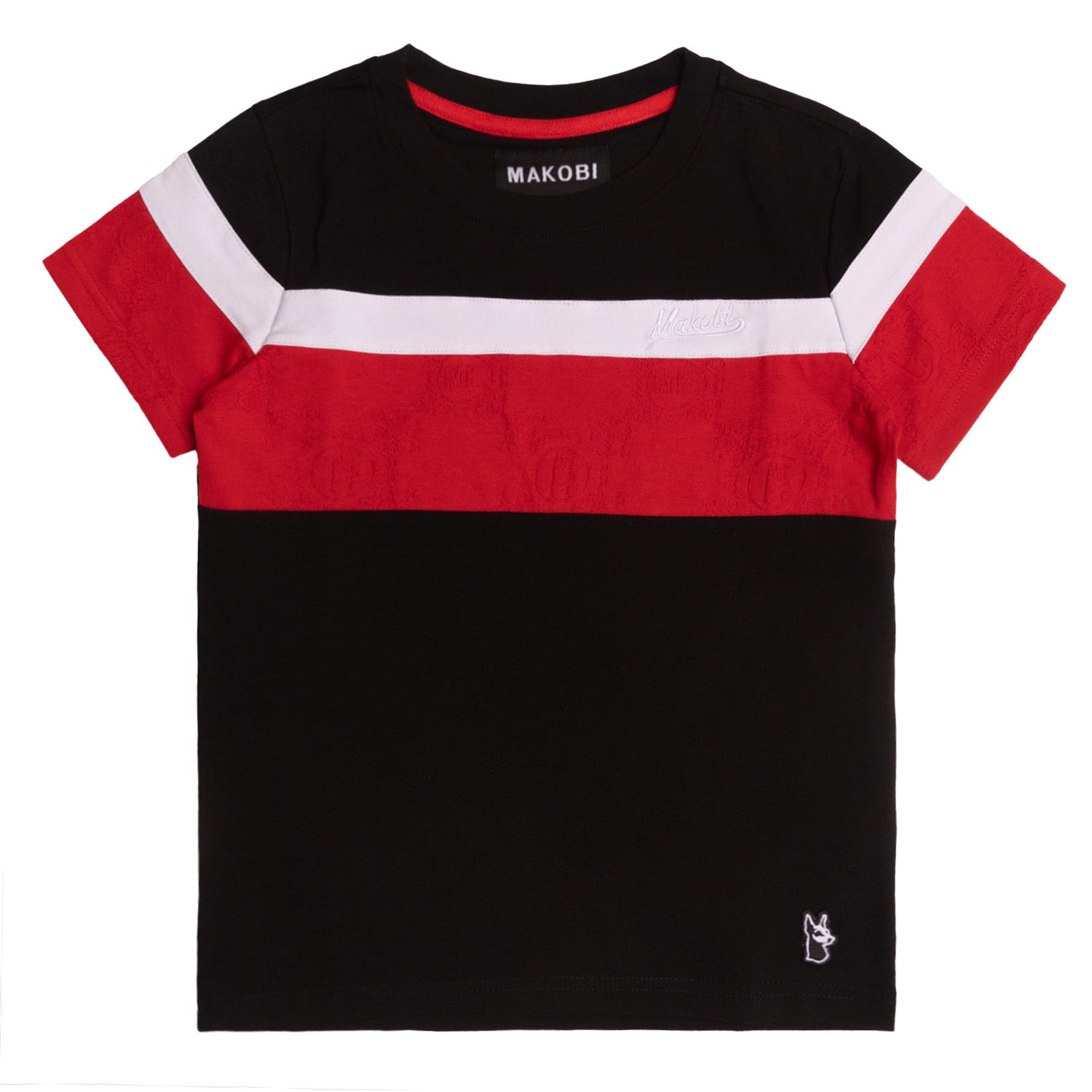 Makobi B141 Makobi Monogram KidsTee in Black, view 2