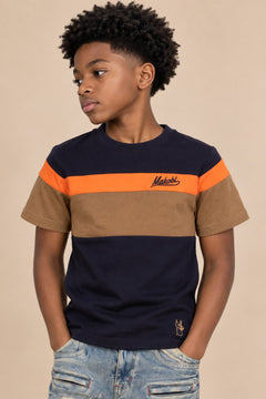 B141 Makobi Monogram KidsTee- Navy