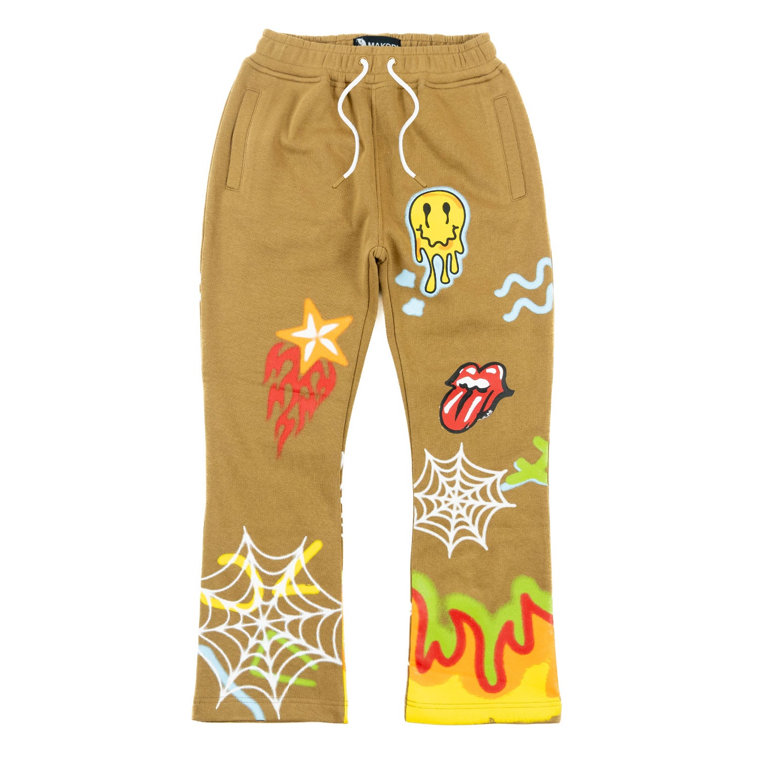 B4525 - Makobi KIDS Graffiti Stacked Fleece Set - Mocha