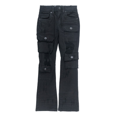 B1968 "KIDS" Cesare Stacked Jeans - Black