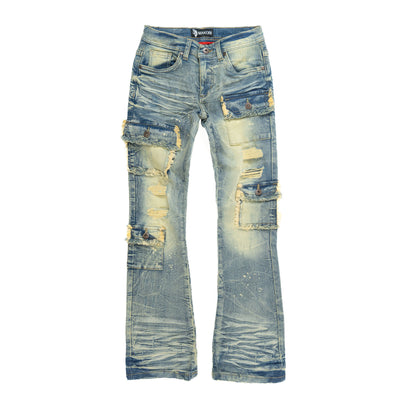 B1968 "KIDS" Cesare Stacked Jeans - Dirt