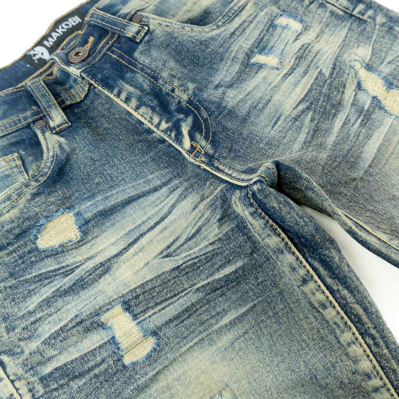 B1979 MAKOBI KIDS Jacob Stacked Jeans - Dirt