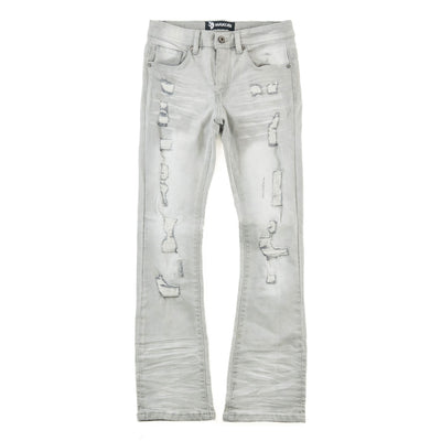 B1979 MAKOBI KIDS Jacob Stacked Jeans - Gray