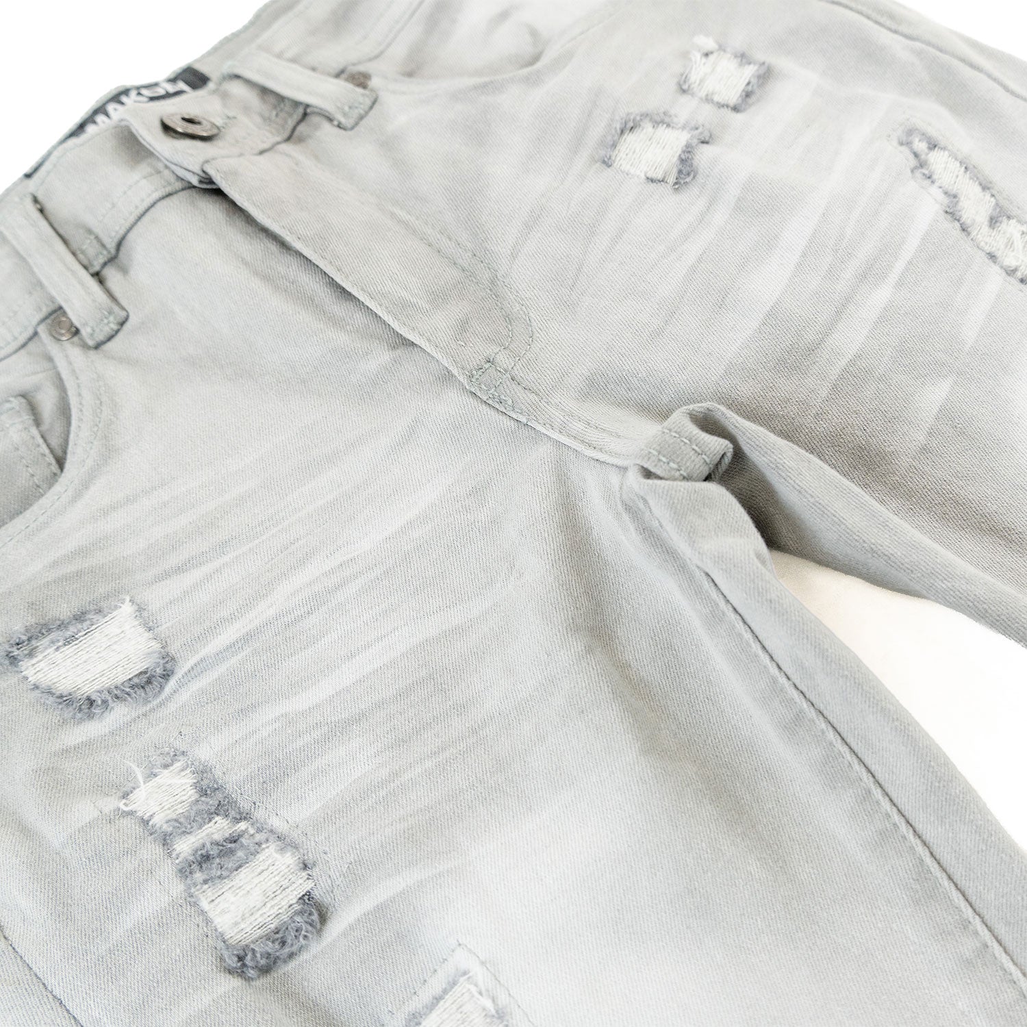 B1979 MAKOBI KIDS Jacob Stacked Jeans - Gray