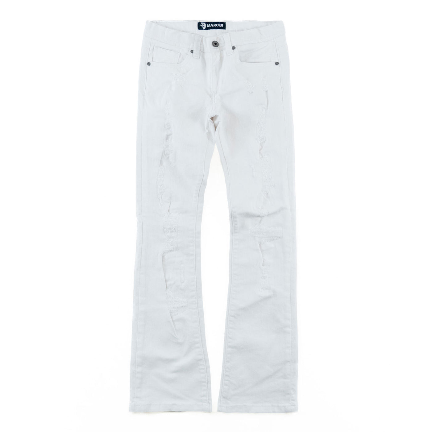 B1979 MAKOBI KIDS Jacob Stacked Jeans - White