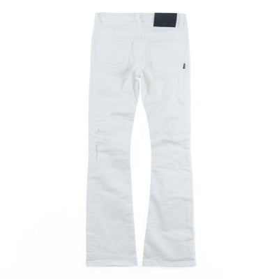 B1979 MAKOBI KIDS Jacob Stacked Jeans - White