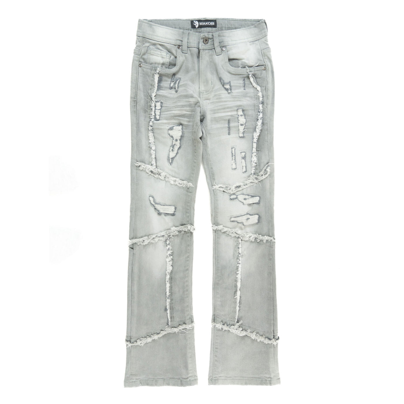 B1997 Gianno KIDS Stacked Jeans - Gray