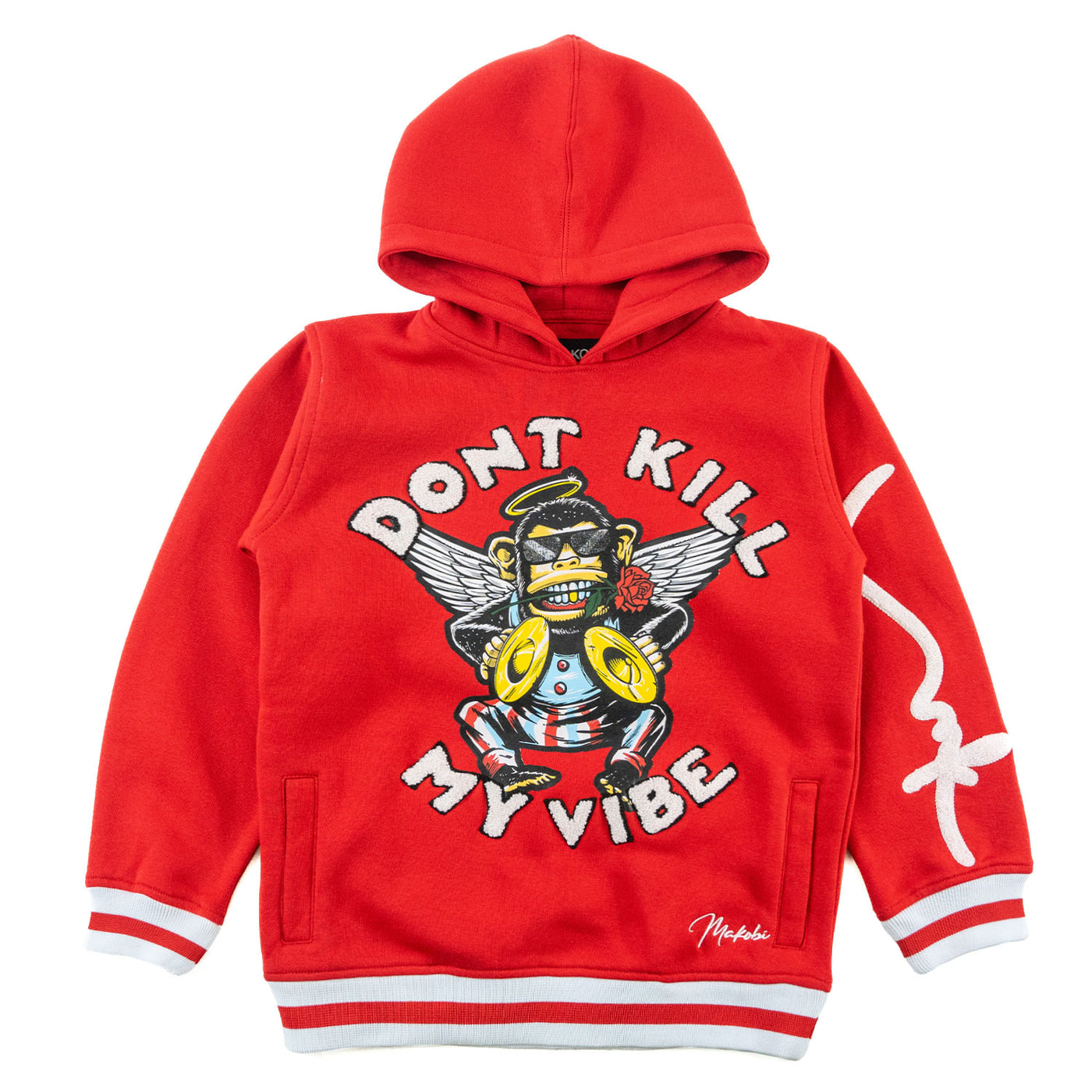 B4250 Makobi KIDS Vibe Hoody - Red