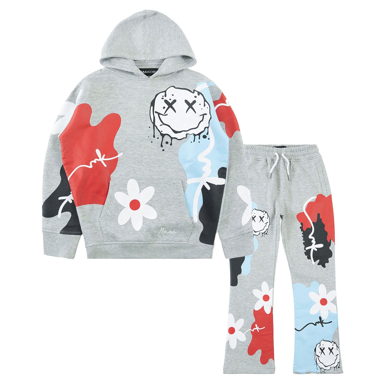 B4545 Makobi Kids Emoji  Set - Gray