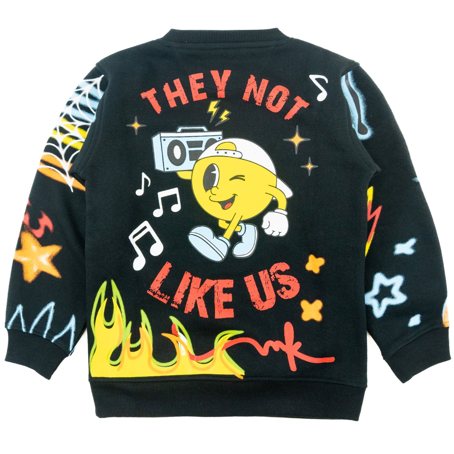 B4525 - Makobi KIDS Graffiti Stacked Fleece Set - Black