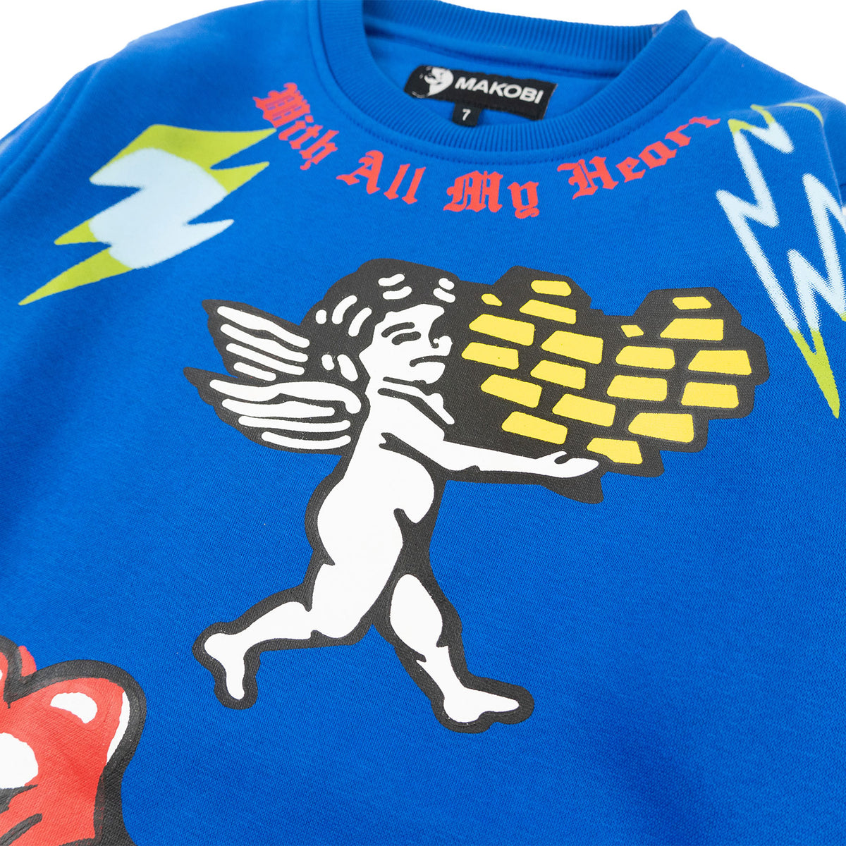 B4525 - Makobi KIDS Graffiti Stacked Fleece Set - Royal