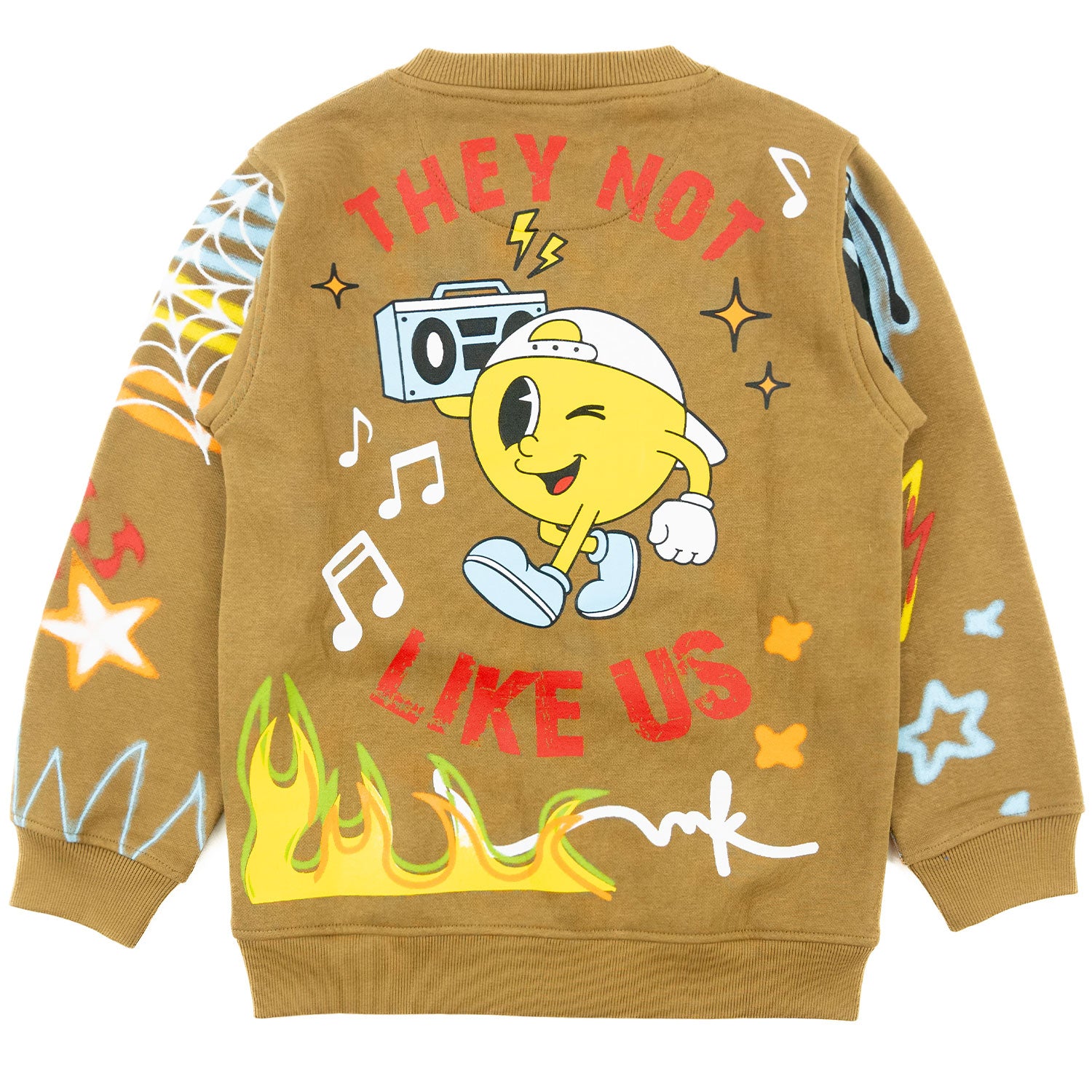 B4525 - Makobi KIDS Graffiti Stacked Fleece Set - Mocha