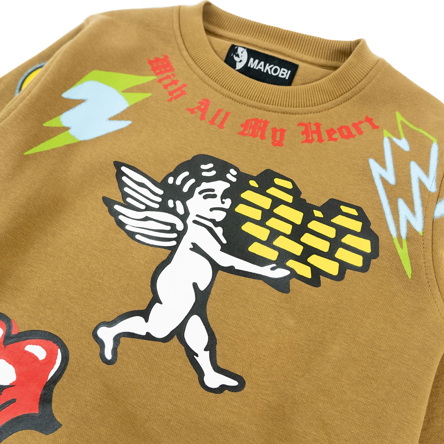 B4525 - Makobi KIDS Graffiti Stacked Fleece Set - Mocha