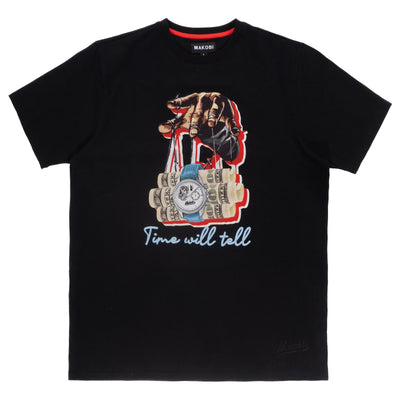 M329 Time Will Tell Tee - Black