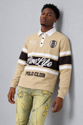 M415 Live Life Rugby Shirt - Khaki
