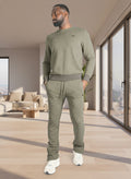 M4247 Bernardi Crewneck Set - Taupe