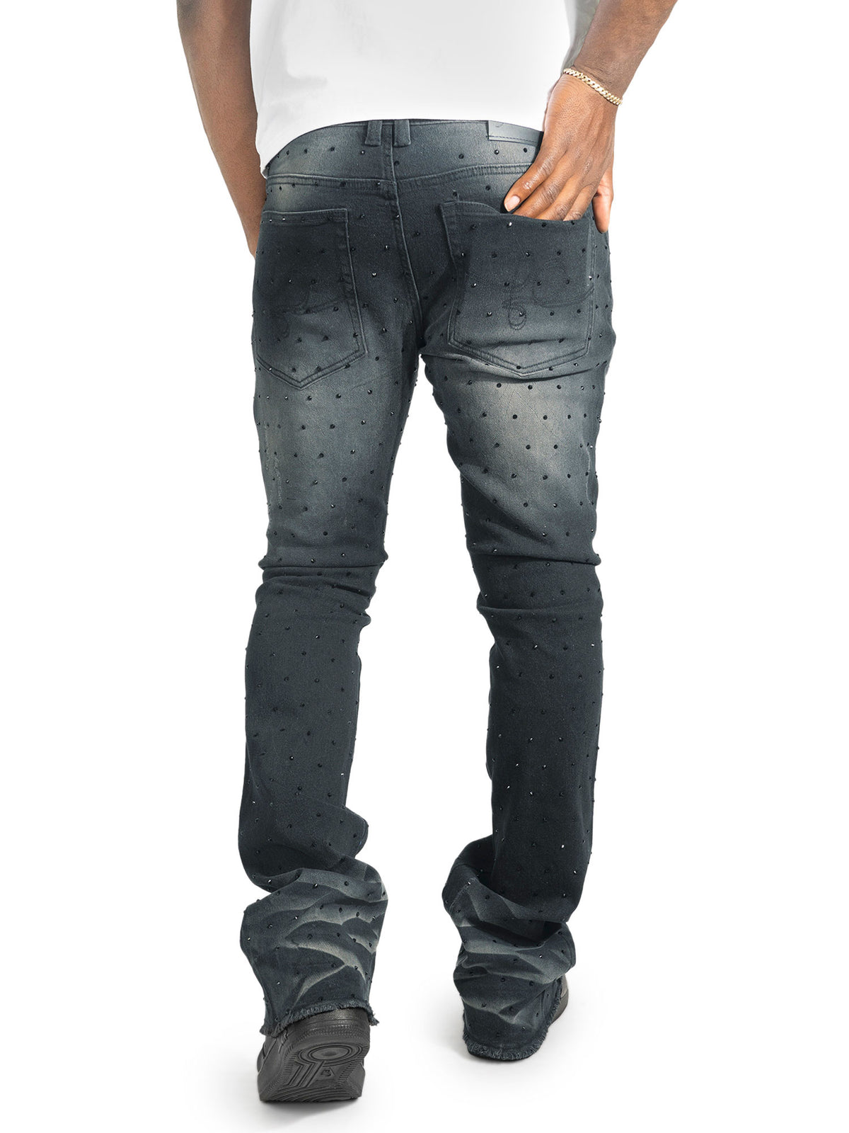 F1746 Amoto Stacked Pants - Black