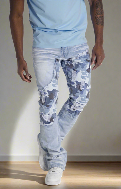 M1919 Costello Stack Jeans - Light Wẹ