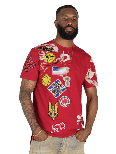 M116 Makobi Punk Patch Tee - Red
