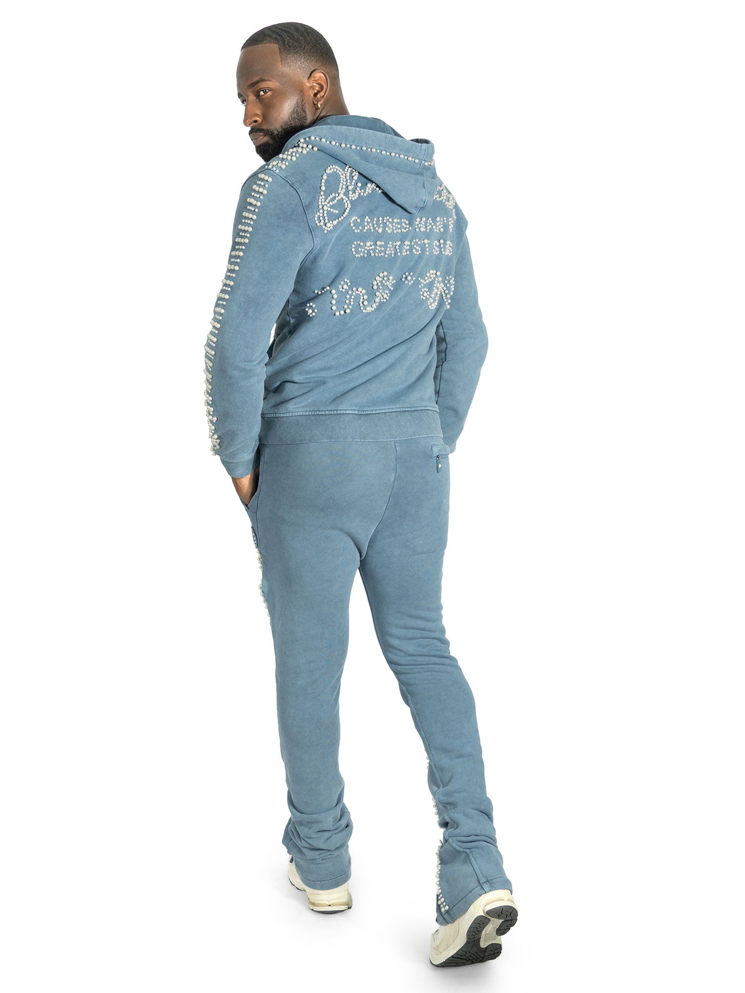 F5725 Frost Pakute &amp; Aaye Hoodie Ṣeto - Dudu
