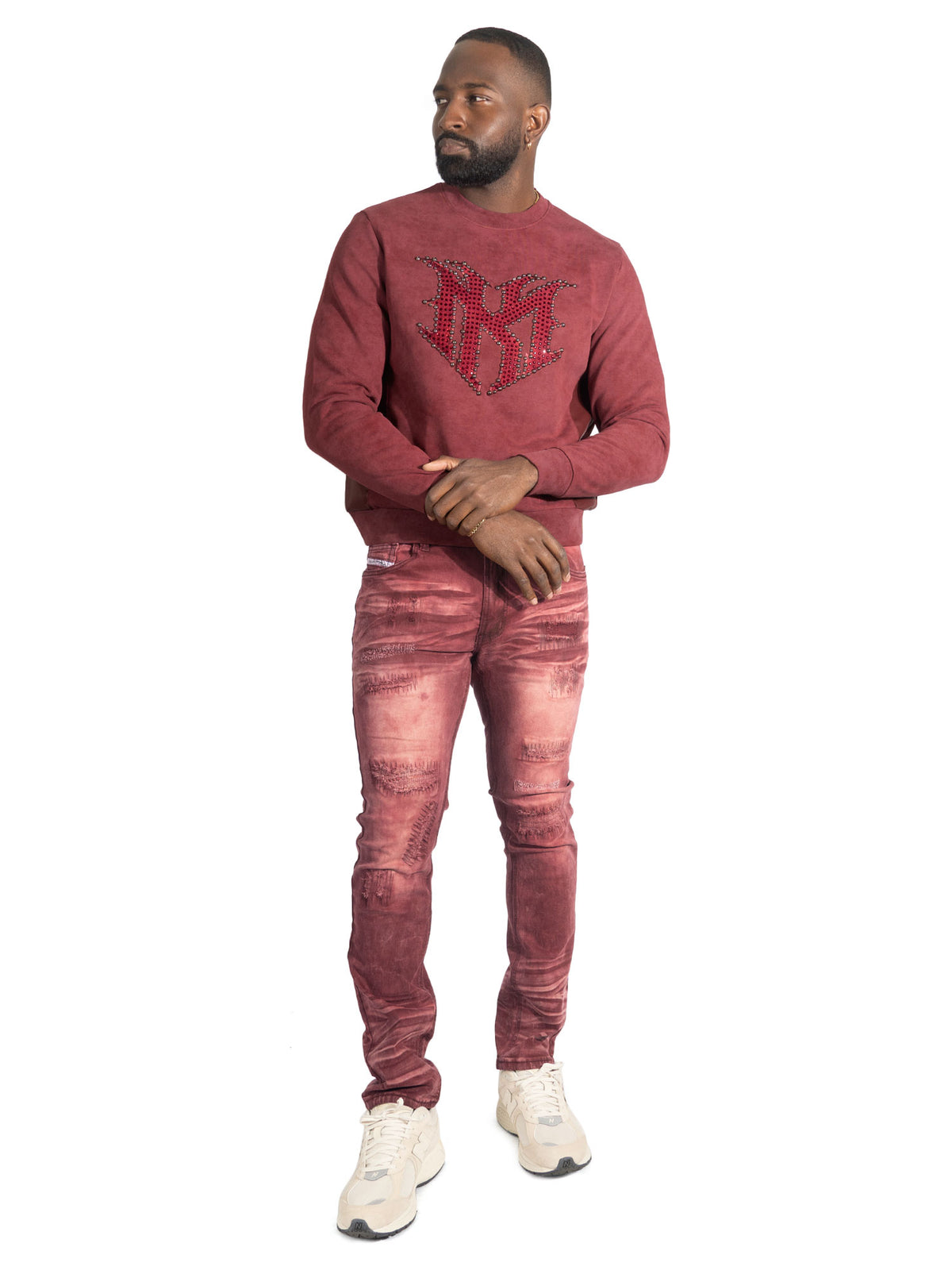 M1975 Lorenzo Jeans - Burgundy