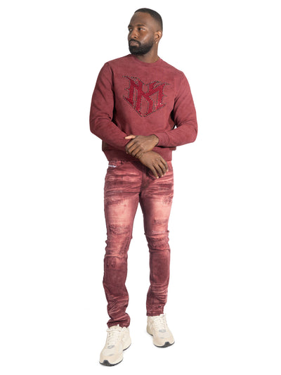 Jeans | M1975 Lorenzo Jeans - Burgundy