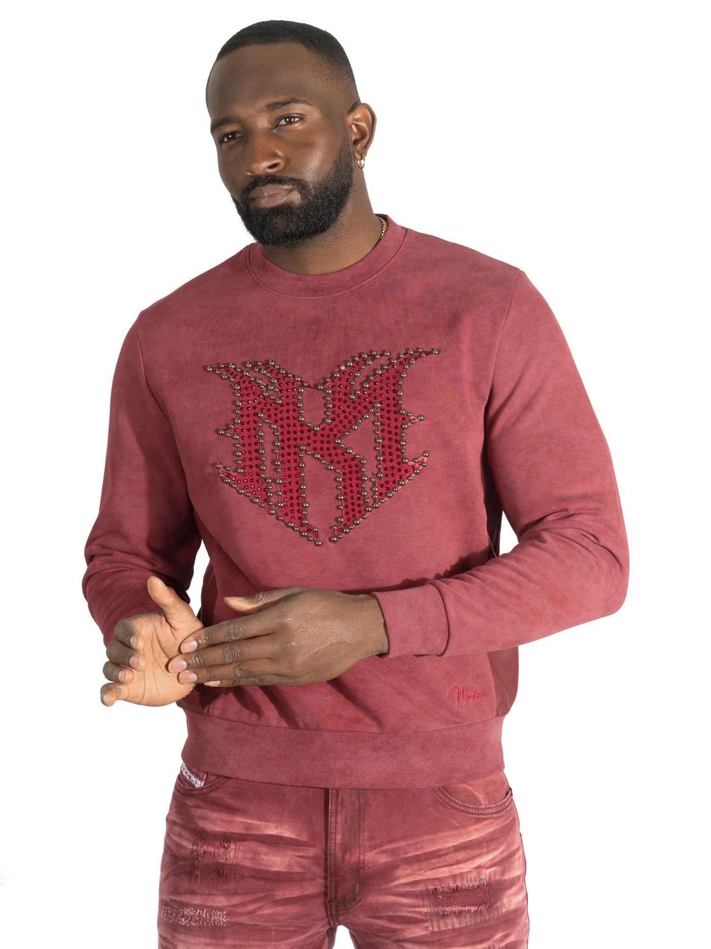 Sweatshirt | M4241 Lorenzino Crewneck - Burgundy