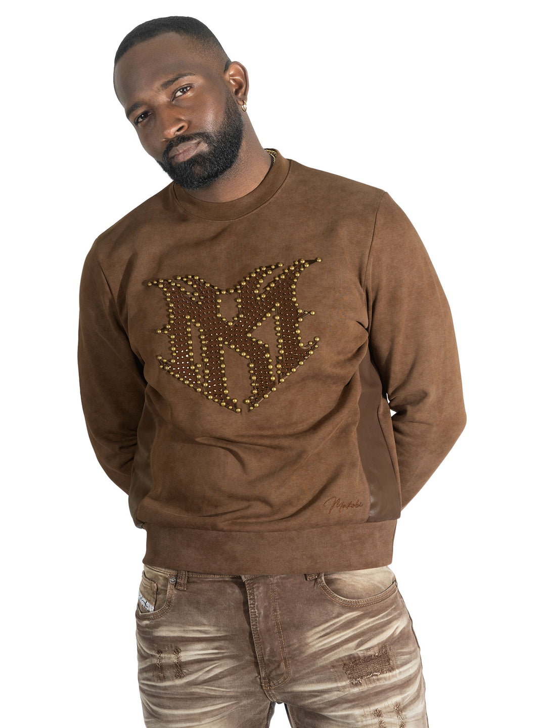 Sweatshirt | M4241 Lorenzino Crewneck - Brown