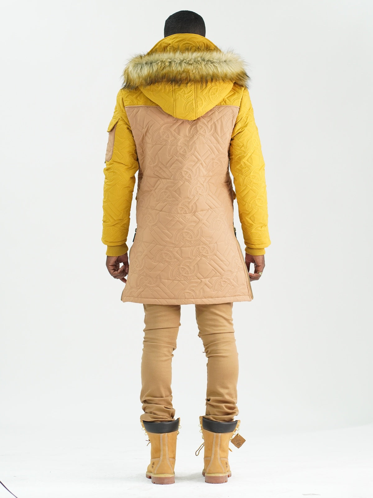 F7700 Apollo Long Quilted Jacket - Khaki