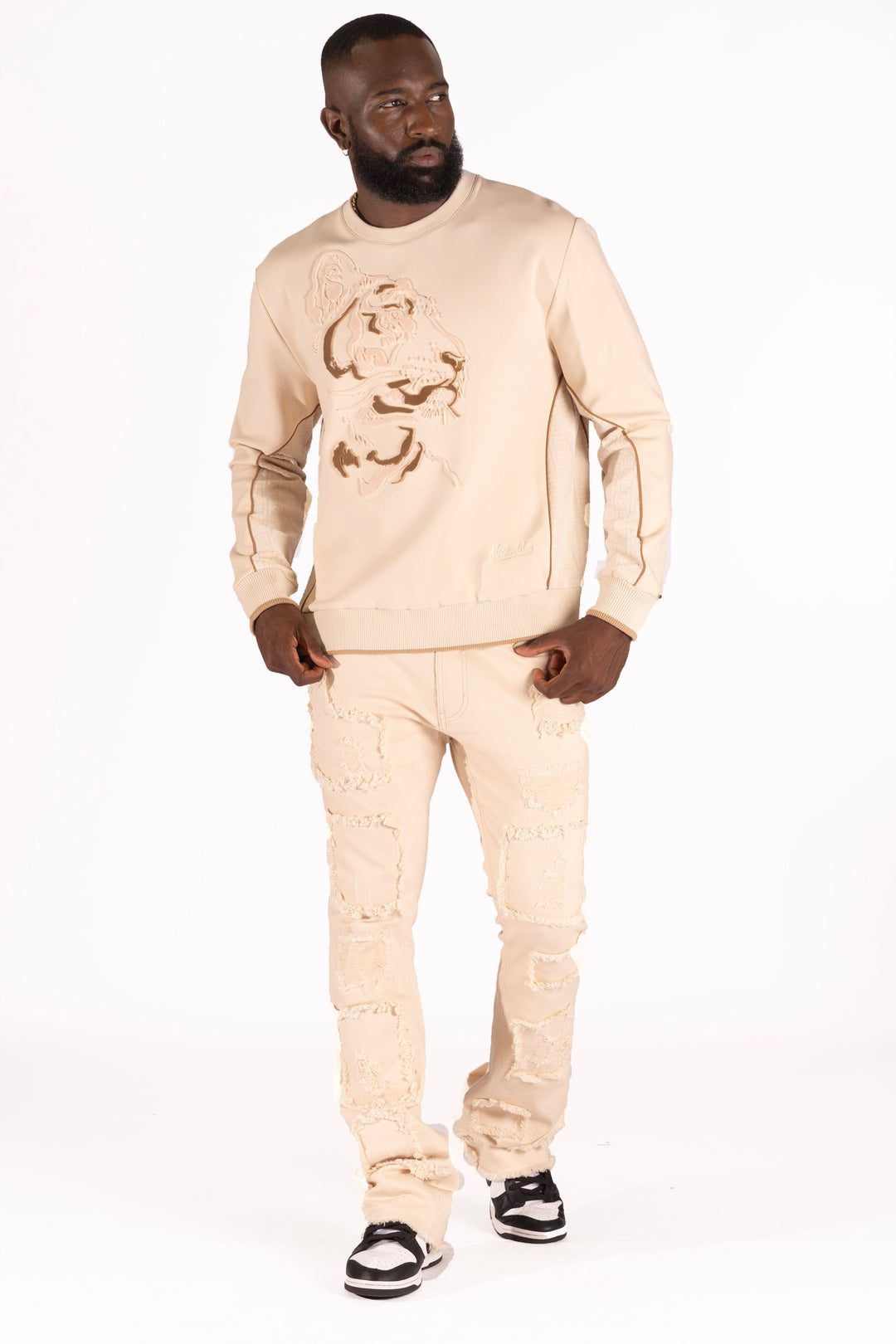 M4358 Gabana Tiger Sweatshirt - Khaki