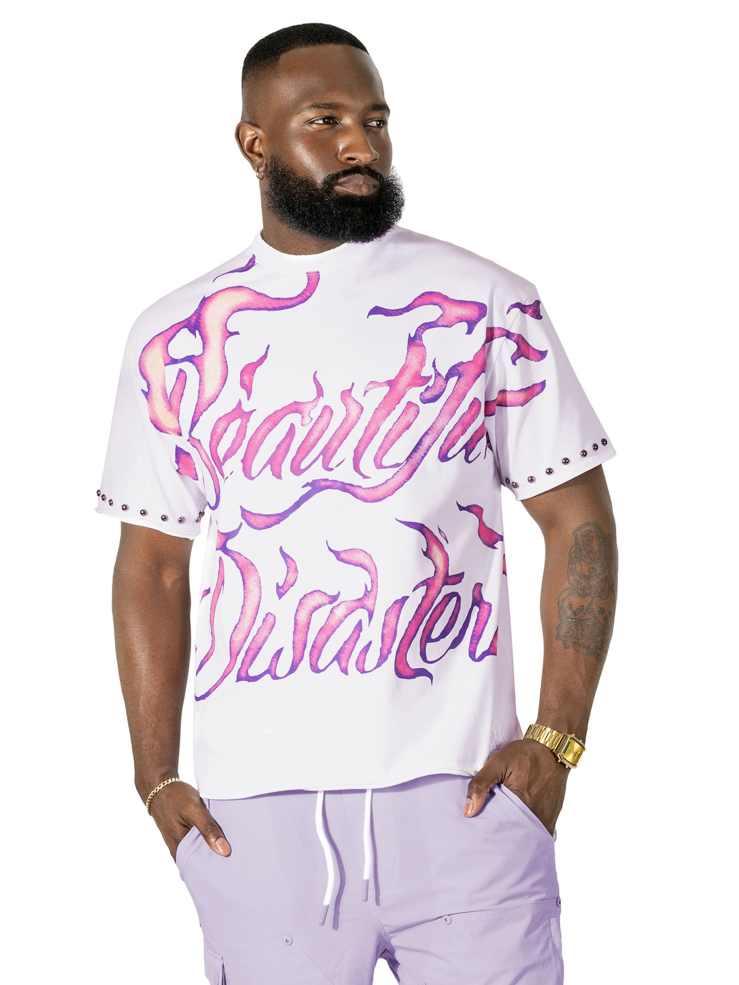 Jersey Shirt | M391 Beautiful Disaster Boxed Tee - White