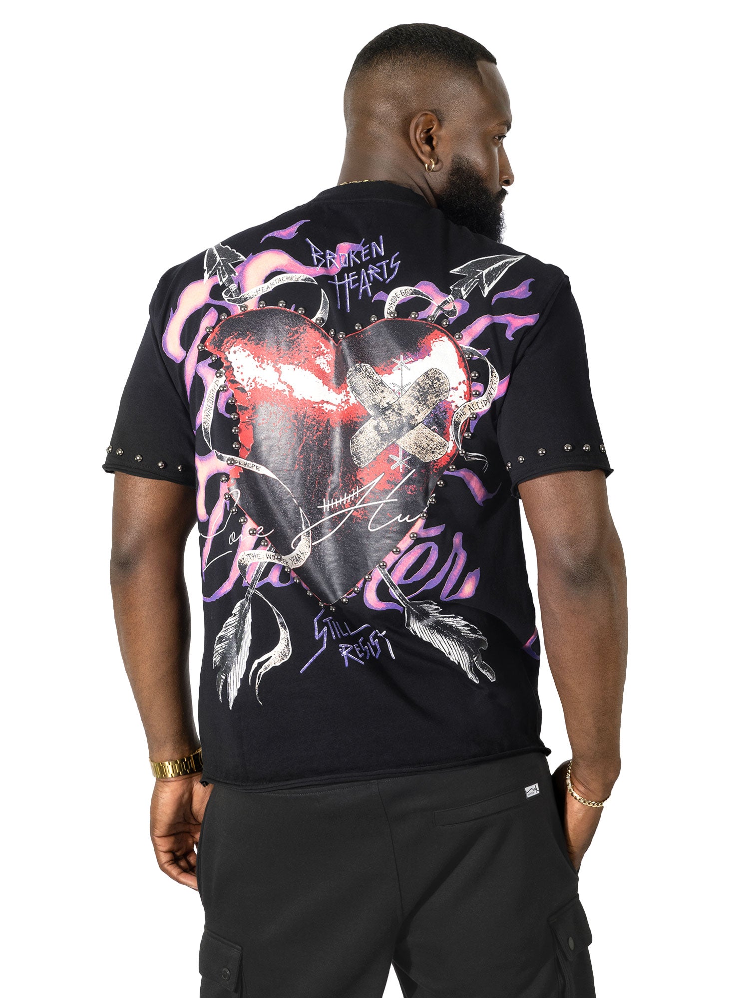 Jersey Shirt | M391 Beautiful Disaster Boxed Tee - Black