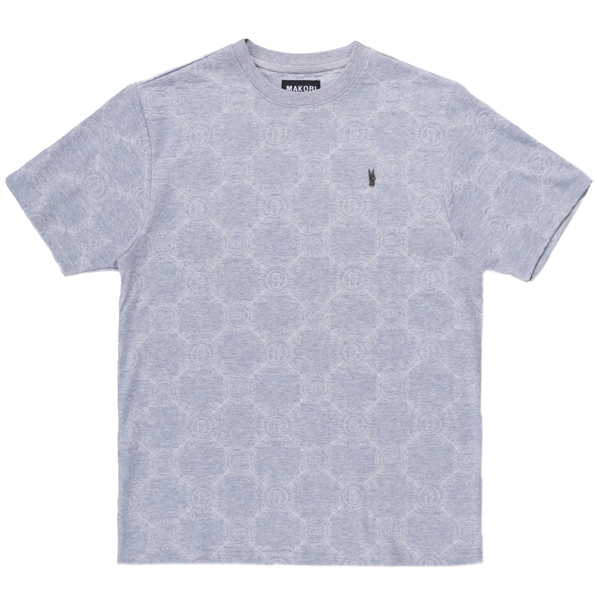 Makobi M335 Caspar Embossed Tee in Gray